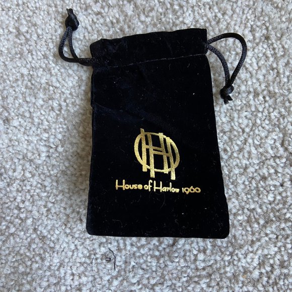 House of Harlow 1960 Leather Sunburst Long Necklace Silver Tone Big Pendant - Picture 11 of 11